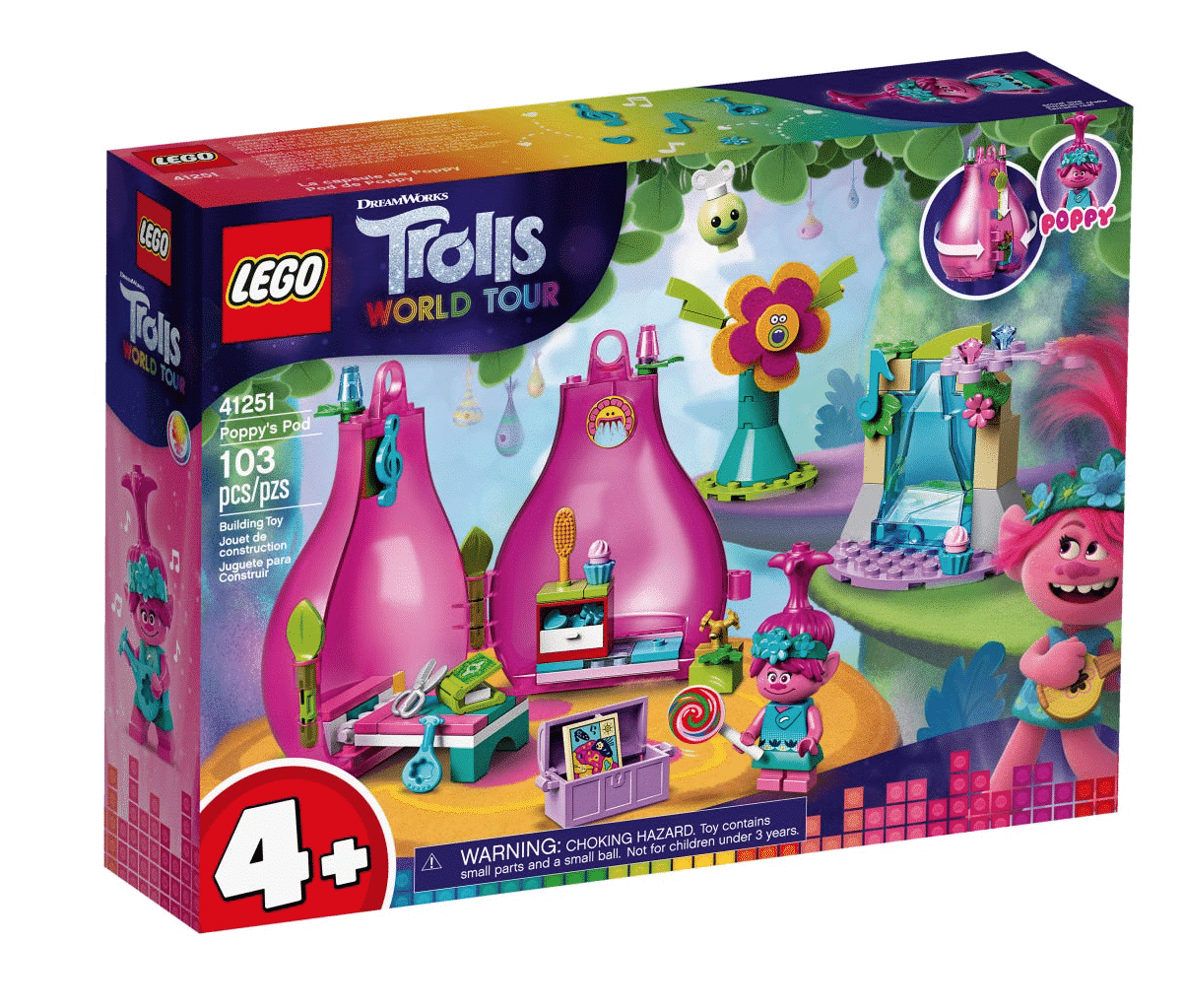 LEGO® Trolls World Tour Poppy's Pod – Purple Owl Boutique